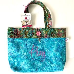 Elizabeth Scovil Handbag Women Multicolor Quilted Tote Lined Purse Shoulder Bag